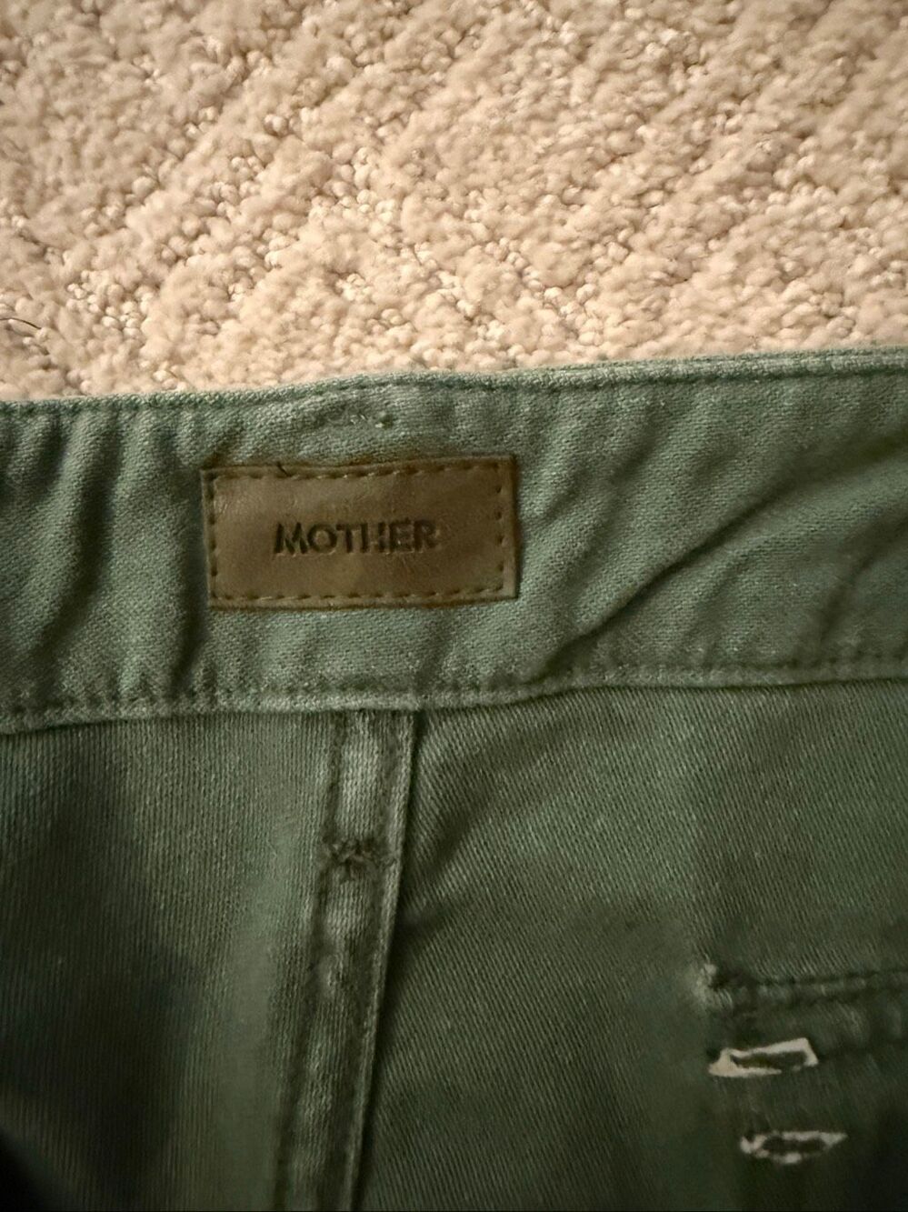 Mother Patch Pocket Private Ankle Fray in Roger That Size 30 - Picture 5 of 14